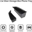 Car Door Storage Box Phone Tray Compatible with BMW 1 2 Series F40 F44 2020-2024 Armrest Phone Container Door Organizer Handle Pocket ABS Tray Insert Glove Pallet (Front Door)