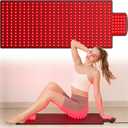 Extra Large Red Light Therapy Mat, High-Density LEDs Full Body Red Light Therapy, 660nm & 850nm Dual Wavelengths, Foldable Red Light Therapy Blanket with Timer, 40" x 16.5"