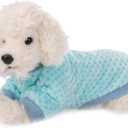 Dog Sweater, 3 Pack Dog Sweaters for Small Medium Dogs or Cat, Warm Soft Flannel Pet Clothes for Dogs Girl or Boy, Dog Shirt Coat Jacket (Medium, Grey+Navy+Sky Blue)