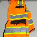 JKSafety Hi Vis Reflective Safety Vests for Men Women High Visibility Vest with Pockets Mesh Fabric Construction Safety Apparel Neon Vest for Work (220-Orange L)
