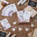 2 x 24 Sets Music Teacher Appreciation Gifts Music Keychain Gifts Bulk Thank You Musical Teachers Cards with Keyring for Women Men Teachers Musical Lovers Party Supplies