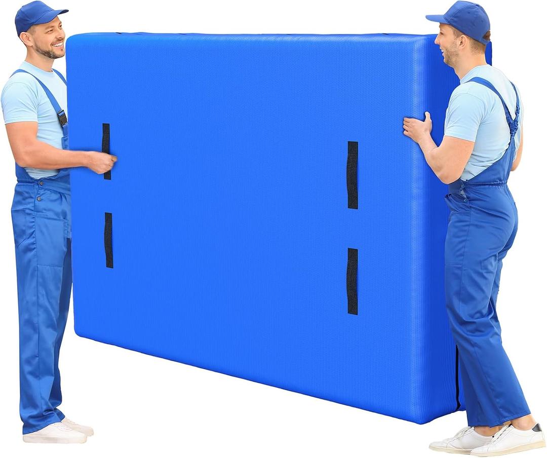 Acnusik Queen Mattress Bags for Moving and Storage, Reusable Heavy Duty Tarp Waterproof Queen Size Bed Mattress Cover, Zippered Mattress Protector with 8 Strong Handles, 82 Lx 63 W x 15 D