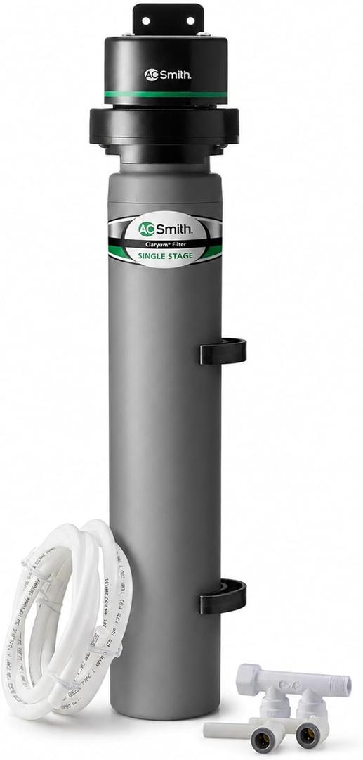 AO Smith Water Filter for Sink Faucet - Advanced Direct Connect Under Sink Water Filter System - Claryum Filtration Reduces 99% of 78 Harmful Contaminants - AO-MF-ADV