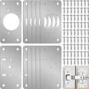12-Pack Cabinet Hinge Repair Kit - Hinge Fixing Plates for Kitchen, Cupboard, Locker, Cabinet Doors