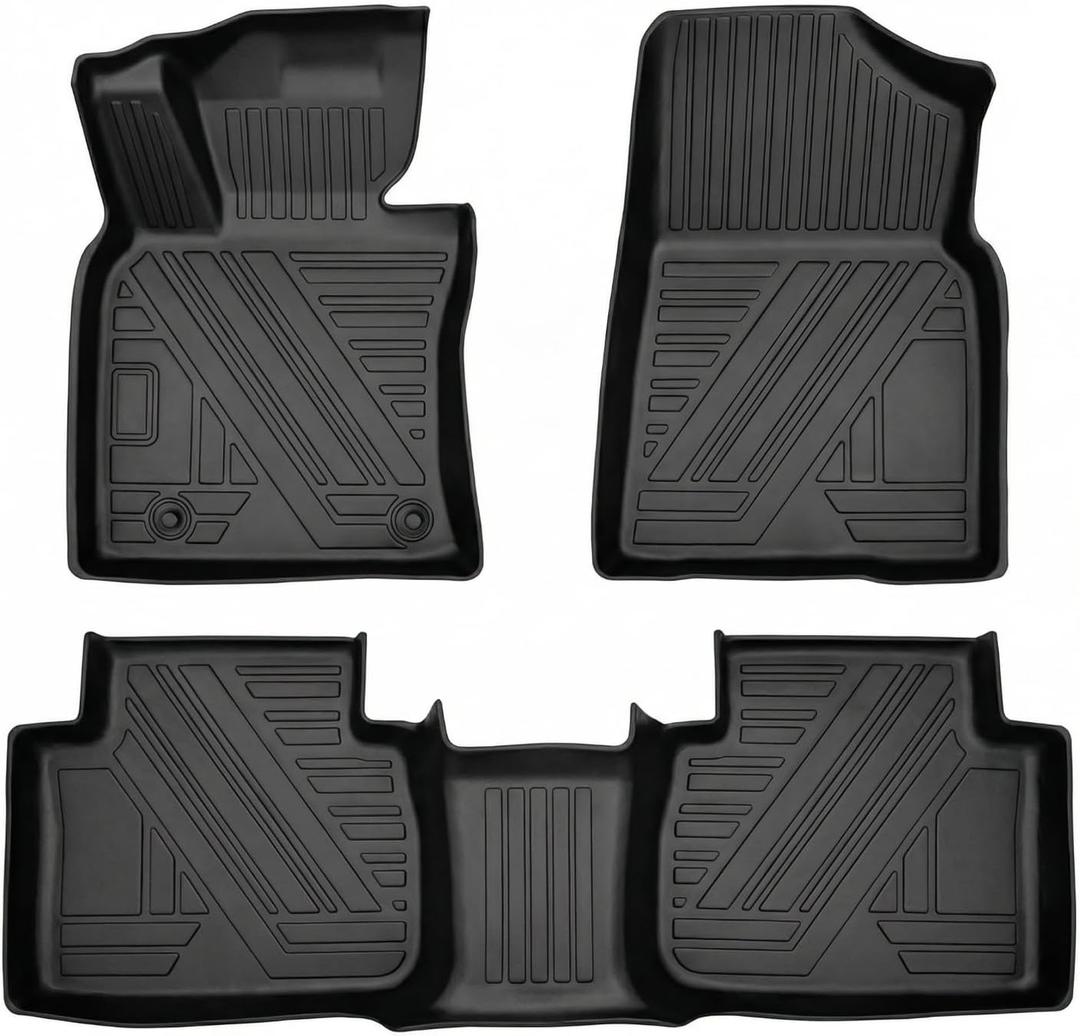 Camry Floor Mats Compatible with 2018-2024 Toyota Camry FWD Models, Non Hybrid or AWD ModelsAll Weather 3D Tech Waterproof Durable Anti-Slip TPE Floor Liners 1st 2nd Row Custom-fit Set Accessories