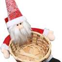 Christmas Candy Bowl Basket Cute Santa Claus Candy Dish Snack Storage Basket Christmas Centerpiece Table Decorations Indoor Sugar Fruit Holder for Dinner Kitchen Home Party Supplies
