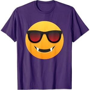 Funny Easy Vampire Face Emoticon T-Shirt XL
