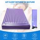 95% Small Wave Water Mattress with 200W Adjustable Water Bed Heater, Water and Air Dual Use, PVC Softside Foldable Mattress, Double Exhaust Hole, Durable & Ergonomic (Queen - 60" x80")