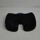 Everlasting Comfort Doctor Recommended Memory Foam Seat Cushion for Office Chairs & Car Seat - Ergonomic Office Desk Accessories for Tailbone Pain Relief, Sciatica & Back Support (Black)