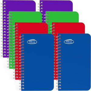3 x Small Spiral Notebooks - 24-Pack College-Ruled Mini Notepads 3x5 for School, Home, Office - Pocket-Sized for On-the-Go Writing - 60 Sheets per Pad, Assorted Colors