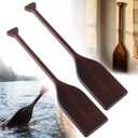 Vintage Style Wooden Oar Canoe Paddle 4 Feet,Ergonomic T-Shaped Handle,Handcrafted Durable Pine Wood Oars for Kayaking/Fishing/Rowing Boats/DIY Home Decoration Gift2 Pieces