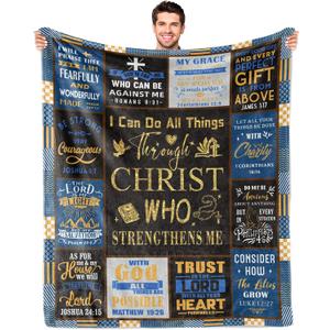 Christian Gifts for Men, Christian Gifts, Baptism Gifts for Boys, Religious Gifts for Men, Confirmation Gifts for Teenage Boys, Bible Catholic Gifts Blanket 60"X50"