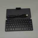 Doohoeek Universal Bluetooth Keyboard for Samsung Galaxy Z Fold, iPad mini 7 2024 & Phones, Dual Bluetooth Mini Keyboard with Any-Angle Kickstand & Leather Cover for Android, Windows and iOS (Black)