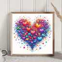 CHAONENG 5D Funny Love Diamond Art Painting Kits for Adults Colorful Gradient Diamond Painting Kits for Beginners Full Drill Diamond Dots,Gem Art Crafts for Adults Wall Decor 14x14inch