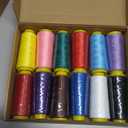 12 Pack Serger Thread Cones, 1800 Yards Each Spool Overlock Thread, PolyesterThread 40s/2 for Serger&Overlock, Quilting, Piecing, Sewing Machine