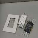 CML Matte White Standard Decorator Electrical Wall Receptacle Outlet, 15A 125V, 2 Pole 3 Wire, NonTamper Resistant, Screwless Wall Plate Included, UL Listed, 50 Pack