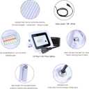 MIWAT 20W 2Pack LED Flood Light, Plug in RGB LED Color Changer Lamp with Remote, IP68 Waterproof Outdoor Floodlights for Wedding, Garden, Playground, Party