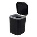 0.5 Gallon Tiny Desktop Push-Button Trash Can, Mini Wastebasket, Black