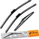 3 x OEM Wiper Blades, Replacement Wiper Blades for Lexus NX200t NX300 NX300h 2015-2021, (26 & 16 Front Wipers + 12 Rear Wiper Blades)