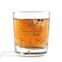 Nogrit Dad Whiskey Glasses 10 oz, Best Dad Gifts for Father's Day Birthday, Father Daddy Gifts Old Fashioned Rocks Glasses for Drinking Cocktail Scotch Vodka Tequila Rum