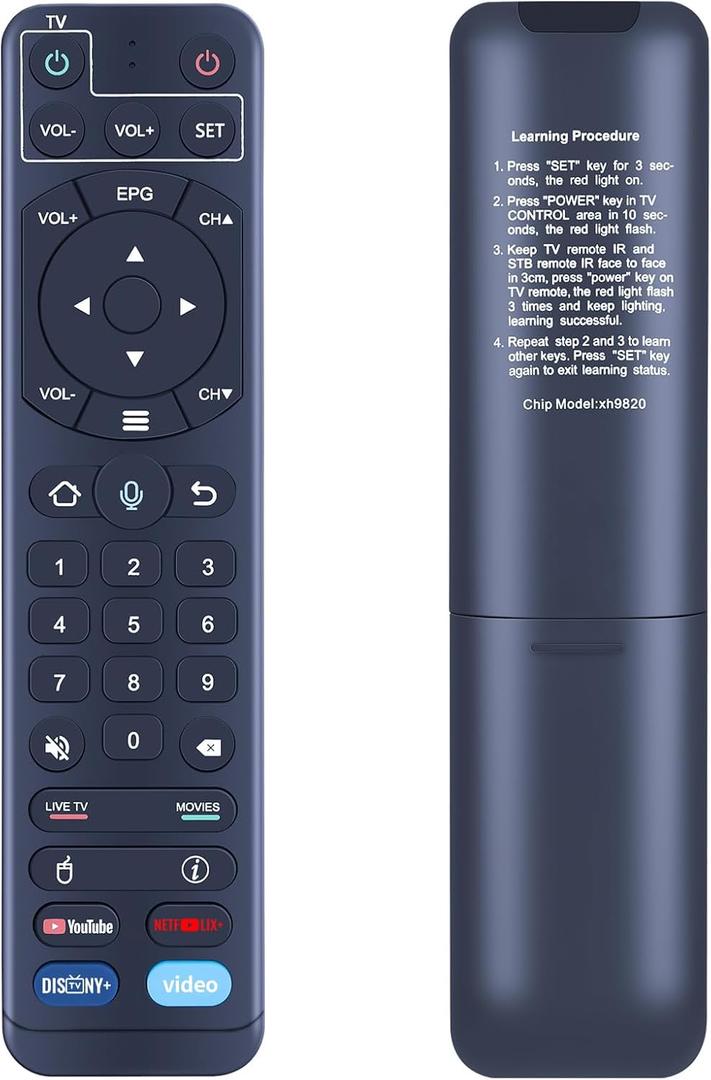 V2 Pro Replacement Voice Remote Control Compatible for vSeeBox V1 / V2 / Elite/Max, Replacement for OctaStream Elite Max Latest Technology Android TV Box 2023