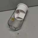 JEESA Toothbrush Holder Organizer, with Drainage Holes, with Dustproof Cover, 360 Rotating, 3 Slots, for Bathroom Countertop, White