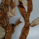 VitalCozy 10 ft Christmas Velvet Bow Garland Pre-Strung Bow Garland Banner with 13 Pcs 7 x 7 Inches Bows Reusable Vintage Velvet Bow Decoration for Xmas Tree Fireplace Staircase(Khaki)