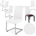 Alishomtll PU Chair Covers Set of 4/ 6 Leather Stretch Universal Chair Slipcovers Waterproof Elastic Dining Room Chair Covers Washable Chairs Protection for Kitchen Restaurant Hotel (White, 6 pcs)