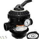 1-1/2-Inch 6-Way Clamp Style Valve Fit for Pentair Meteor/Sand Dollar/Tagelus/Sta-Rite Cristal-Flo II Pool and Spa Sand Filter, Multi-Port Valve for Pentair-262506