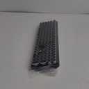 EWEADN TK100 Typewriter Keyboard Wired Mechanical Keyboard, 104 Keys Aesthetic Typewriter Keyboards with White Backlit, Anti-Ghosting, Blue Switch Wired Cute Keyboards-Black