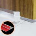 Orghtin 40Ft T-Shaped Silicone Weather Stripping Door Seal, Clear Double-Sided Adhesive Seal Strip, Door Draft Stopper for Door & Window Gaps, Windproof Soundproof