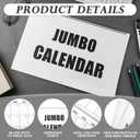 17'' x 22'' Large Print Wall Calendar for Elderly with Note Low Vision Calendar 12 Month Undated Blank Planner Yearly Jumbo Planning Grid Black and White Planner Elderly Gift Reserved Grid