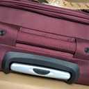 SWISSGEAR Sion Softside Expandable Spinner Luggage Durable Lightweight Travel Suitcase, Merlot, Checked-Medium 25-Inch