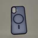 SUPFINE Magnetic for iPhone 17 Case (Compatible with MagSafe)(Military Grade Drop Protection) Translucent Matte Shockproof with Anti-Fingerprint Phone Cover,Dark Blue