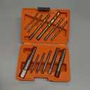 12 Pcs Screw Extractor and Left Hand Drill Bits Set, Easy Out Bolt Extractor Set Spiral Flute Stripped Screw Remover Reverse Cobalt HSS Steel Drill Bit for Remove Broken Tight Screws Bolts Studs