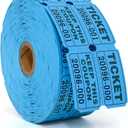 L LIKED Raffle Tickets Double Rolls 1000 Per Roll 50/50 Raffle Tickets for Events,Carnivals, Entry, Class Reward, Prizes(Blue)