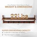 29" Coat Rack Wall Mount with Shelf, Entryway Wall Hooks with Shelf, Coat Hangers for Bathroom, Living Room, Bedroom