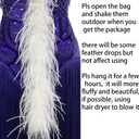 2 Yards 30g Fluffy Marabou Ostrich Feather Trim for DIY Craft Sewing Trim Home Wedding Party Decoration-White
