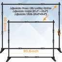 Backdrop Banner Stand, 8x8FT Heavy Duty Adjustable Step and Repeat Stand