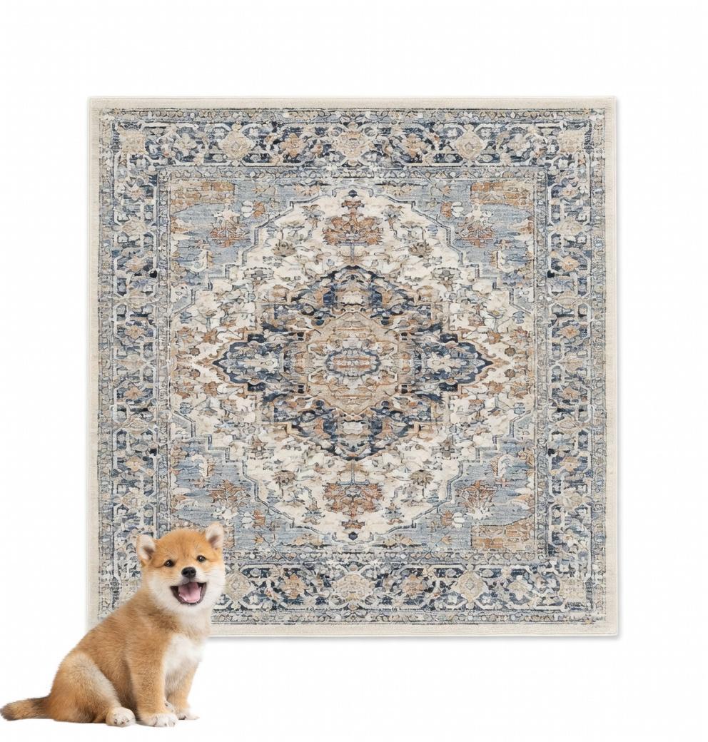 nunubaby Washable Pee Pads for Dogs, Stylish, NonSlip and LeakProof Pee Pads. Reusable Potty Pads for Dogs for Crates and Floors.(Beige/Multi, 48" x48" )