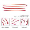 Aunginsy Car Inner Door Panel Strips Trim Compatible with Toyota Tundra Crew Max 2022-2026, Pickup Truck Front Rear Door Armrest Panel Molding Decorative Cover Protector ABS Interior Accessories