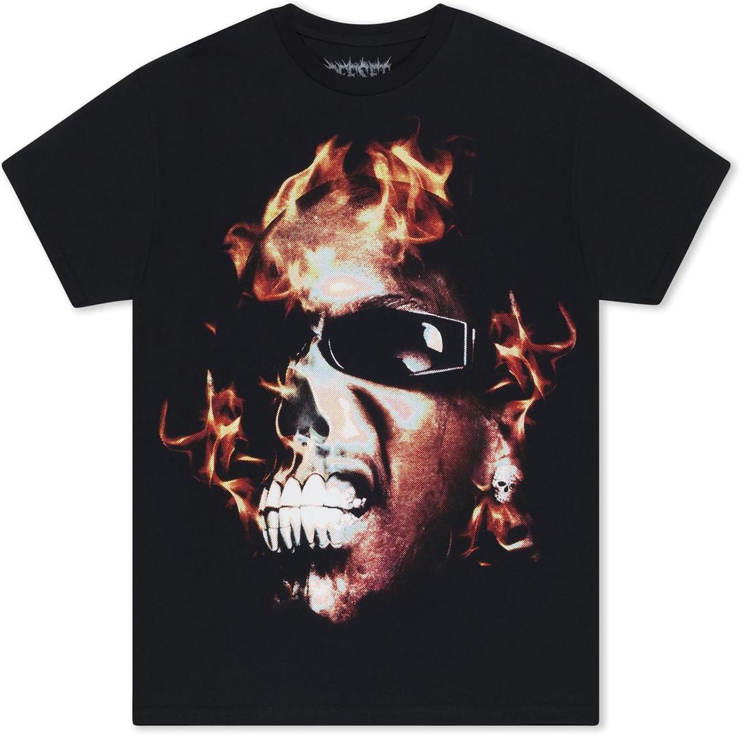 Offset Fire Tee (Large, Black)