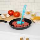 Mind Reader Meat Chopper Spatula, Heat Resistant Kitchen Tool for Mixing, Cutting, Mashing, Dicing Ground Beef, Avocado, Pack of 2, Nylon, Light Blue