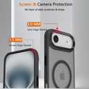 Magnetic for iPhone 17 Air Phone Case, [Compatible with MagSafe], Screen Protector X1, [Military Grade Drop Protection],Matte Finish,Slim,Shockproof,Protective (Black Magnetic, iPhone 17 air)