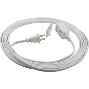 Prime Wire & Cable EC660615 15-Foot 16/2 SPT-2 3-Outlet Cord, White