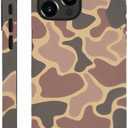 Magnetic for iPhone 15 Case Camouflage Camo Leaf Design for Men Boys [Compatible with MagSafe] Slim Camera Lens Protection Case for iPhone 15 (for iPhone 15), Black