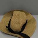 Surblue Womens Straw Sun Hat Wide Brim Foldable Panama Roll up Cap Fedora Beach Sun Hat UPF50+ (One Size, Coffee)