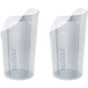 TalkTools CutOut Nosey Cups for Adults - Drinking Glass for Stable & Fixed Position, Special Drinking Cups 8 OZ, Therapy Training Cups - Clear (2 Pack)