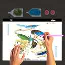 Mlife A2 LED Light Pad for Diamond Art Painting Light Board with 3 Brightness, Tracing Light Board with USB Cable & 4 Fasten Clips for Sketching, Animation, Drawing, Diamond Art Painting Supplies