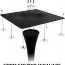 24 inch Small Round Dining Table for 2-4 People, Mid Century Modern Wood Tulip Table for Kitchen, Living Room, Restaurant, Office, Cafe, Black